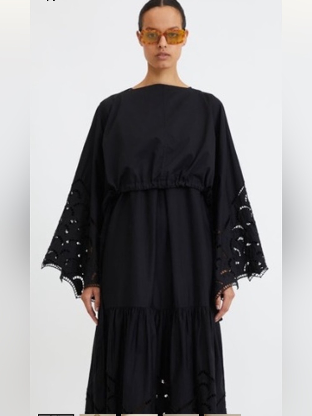 Rodebjer Baga Crop Blouse in Black Size M